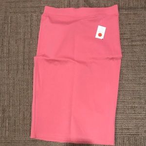 Pink pencil skirt